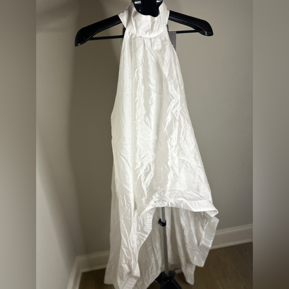 Chic White High-Low Women's Top
